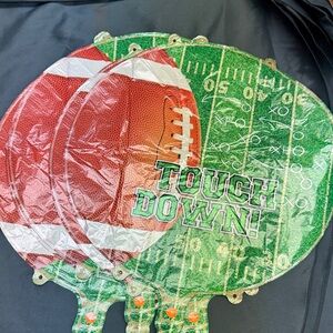 6 Football and Field Mylar Balloon Set
